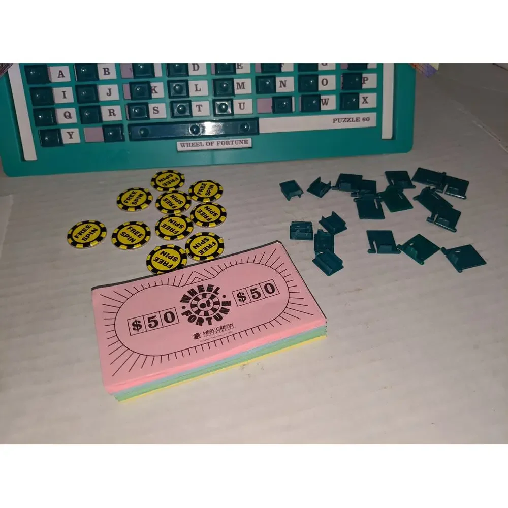 Vintage 1992 Wheel of Fortune Board Game Tyco Complete